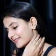 thumbnail image 6 of Rosec Jewels Lab Grown Diamond Stud Earrings 1 Ct - 6 mm Solitaire Earrings with Screw Back - EF-VS Grade, 14K Yellow Gold, 6 of 8
