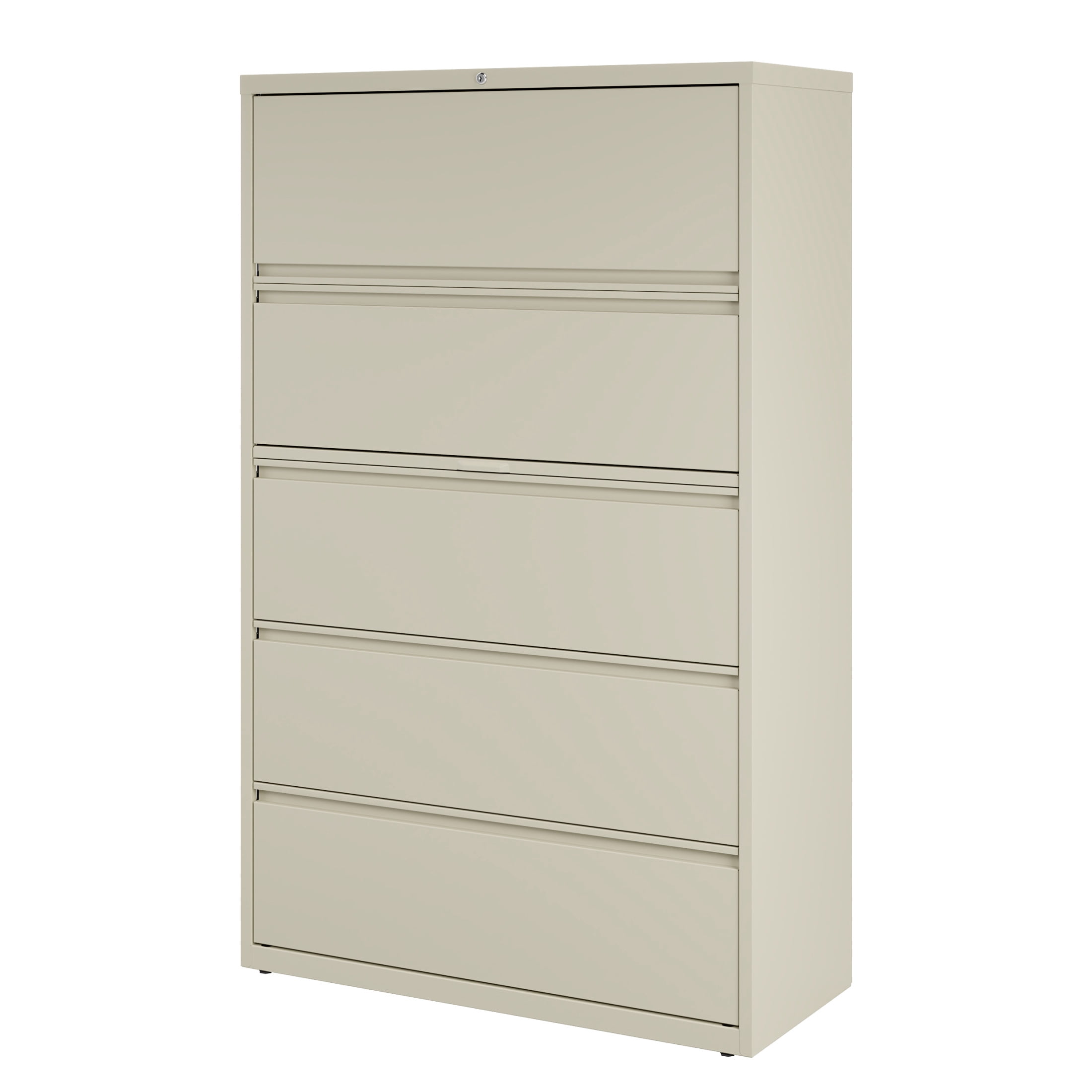 Hirsh 42 inch Wide 5 Drawer Metal Lateral File Cabinet for Home and Office, Holds Letter, Legal and A4 Hanging Folders, Putty