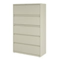 thumbnail image 3 of Hirsh 42 inch Wide 5 Drawer Metal Lateral File Cabinet for Home and Office, Holds Letter, Legal and A4 Hanging Folders, Putty, 3 of 10