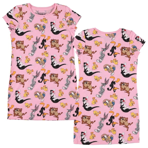 Looney Tunes Girls Dress Lola Bunny, Bugs Bunny, Tweety Bird - T-Shirt Dress