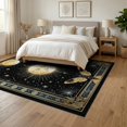 thumbnail image 3 of ODIKA Moth Gothic Shaped Round Wings Ornate Border Stars Whimsical for Queen Size Bedroom, Under Bed, Master Suite, Foldable Easy Care, 3 of 7