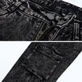 thumbnail image 7 of Smawell Men's Black Tie Dye Wide Leg Cargo Jeans, Relaxed Fit Multi Pocket Streetwear Denim Pants for Casual Daily Wear, 7 of 7