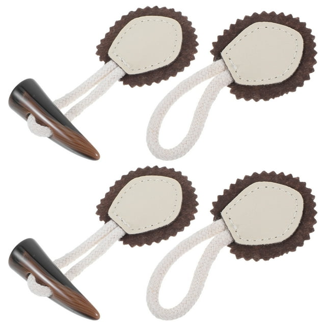 OULII 2 Pairs Vintage Style Toggle Buttons For Coats And Jackets Multi Closure For Fashion Designers