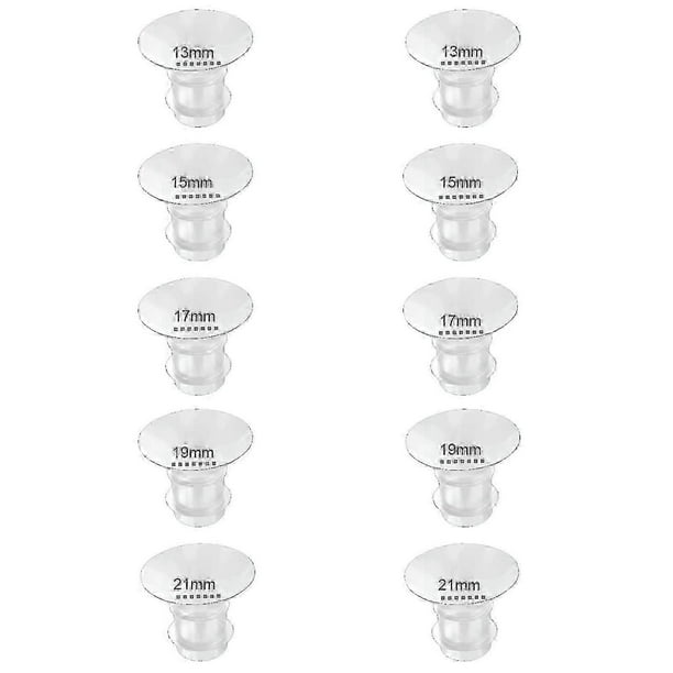 Flange Inserts 13/15/17/19/21mm 10PC,Compatible with Momcozy S12 Pro/S9 Pro/S12/S9 Wearable Breastpump Cup