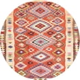 thumbnail image 1 of Ahgly Company Machine Washable Indoor Round Contemporary Brown Area Rugs, 4' Round, 1 of 7