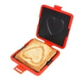 thumbnail image 1 of Microwave Toaster Maker, Non Electric Cooking Microwave  Panini Maker, Grill Tray with Heart Pattern for Cooking Breakfast, Dishwasher Safe, 1 of 7