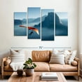 thumbnail image 2 of Elephant Stock Yosemite Hang Glider Wall Art - Horizontal Multi Panel Canvas - Living Room Wall Decor - Sports Multi Panel - Blue And Orange Decor - 68" x 42", 2 of 4