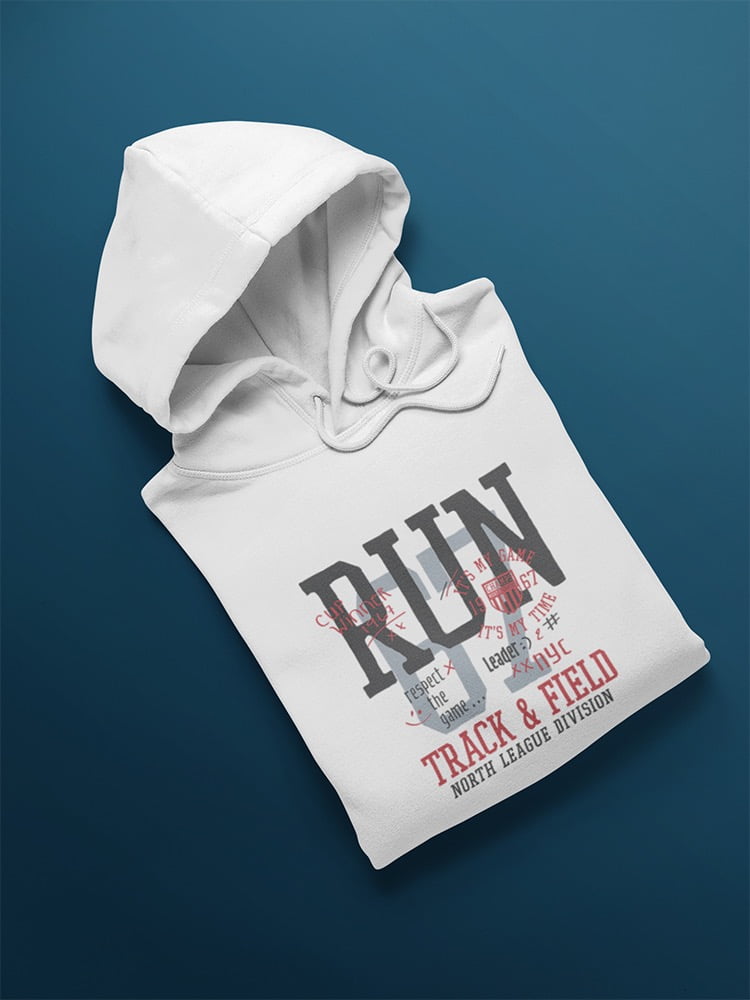 Run Track And Field Hoodie Men -Image by Shutterstock, Male Large