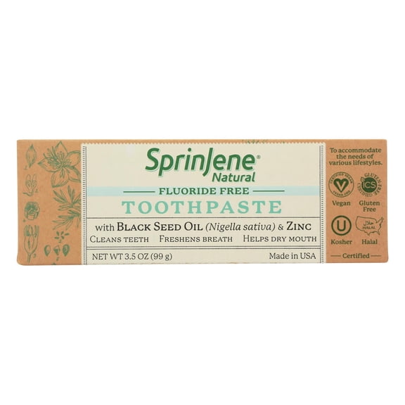 SprinJene Natural® Adult Fluoride Free Toothpaste