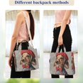 thumbnail image 4 of FORMRS Womens Corduroy Tote Bag Crossbody Shoulder Handbag with Pocket, Gray Dog Artist, 4 of 7