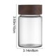 thumbnail image 3 of Frasco de vidrio borosilicato sellado con tapa de madera de arce, grado alimenticio, transparente, opciones de múltiples tamaños para productos secos, bocadillos y granos., 3 of 7