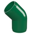 thumbnail image 2 of FORMUFIT F11445E-GR-4 45 degree Elbow PVC Fitting, Furniture Grade, 1-1/4" Size, Green , 4-Pack, 2 of 3