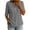 *Gray, variant on ClodeEU Women's Waffle Knit Henley V Neck Button Elbow Sleeve Top,Casual Loose Blouse Army Green,Women's Plus L