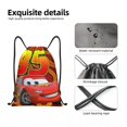 thumbnail image 5 of Mochila con cordón para gimnasio, bolsa deportiva con cordón para correr, diseño de Lightning Mcqueen Cars 95 To Race, 5 of 5