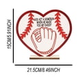 thumbnail image 2 of Father's Day Baseball Decorations, Baseball Wood Sign Table Desk Decor ornament Gifts for Dad from Son Daughter Heart Shaped Father's Day Surprise Gift1/2/3/4/6PCS, 2 of 8