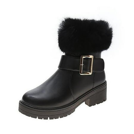 

Boots for Women Soft Comfortable And Breathable Retro Shoes Thick Heel Boots