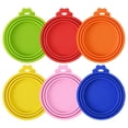 thumbnail image 3 of 6 tapas para latas de comida para mascotas, aptas para lavavajillas, de silicona, universales, para la mayoría de las latas de tamaño estándar para perros y gatos, 3 of 8