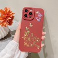 thumbnail image 4 of Compatible with iPhone 14 Pro Max Case, Butterfly Pattern with Side Plated Heart Pattern Soft Silicone Shockproof Full Camera Lens Cute Case for iPhone 14 Pro Max 6.7" for Women Girl Red, 4 of 14