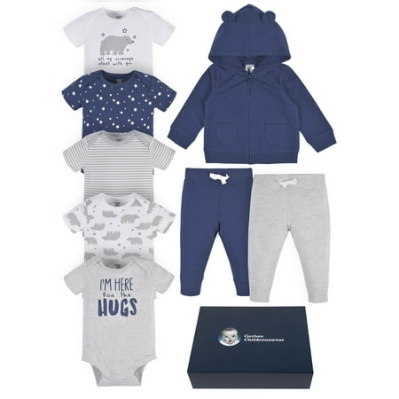 

Gerber Baby Boy or Girl Unisex Clothes Outfit Set with Gift Box 8-Piece (Newborn-3/6 Months)