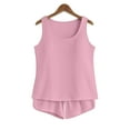thumbnail image 5 of Cxenplz Women's Summer 2 Piece Outfits Sets Sleeveless Crop Top Tank and Drawstring Casual Shorts Lounge Sets, 5 of 5
