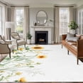 thumbnail image 3 of Sunflower Area&nbsp;Rug 6x9ft Spring Flower Leaf Non-Slip&nbsp;Washable Square&nbsp;Rugs Soft Felt Indoor Floor Mat for Bedroom Kitchen Living Room Bathroom, 3 of 9