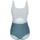 thumbnail image 5 of Traje de baño de una pieza para mujer, conjuntos de bikini para mujer, trajes de baño sin mangas extragrandes para mujer, bikini estampado, cuello alto, escote en V, traje de baño sin mangas para muje, 5 of 7