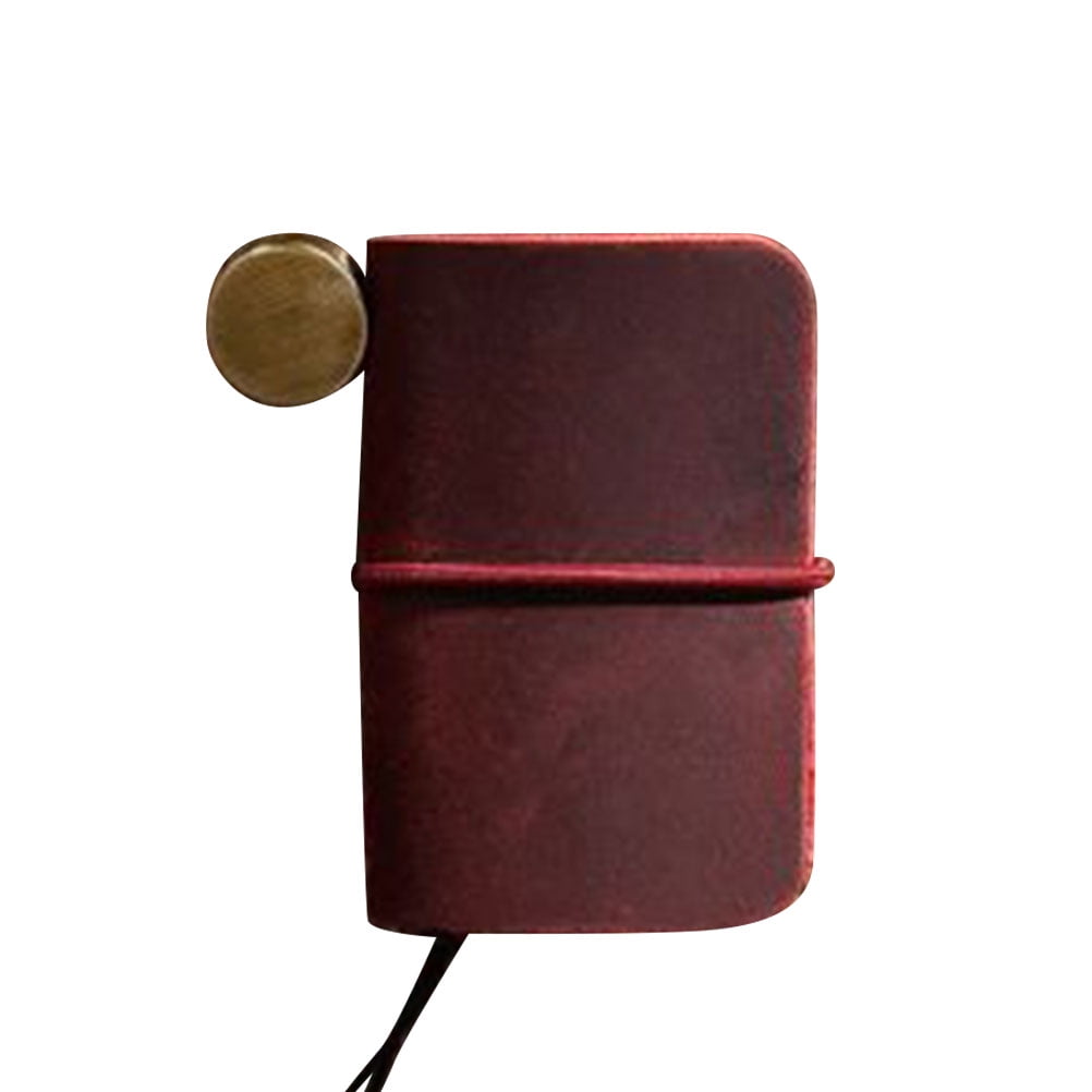 Practical Mini Notepad Notebook School Supplies Office Worker Students Stationery for Home Office (Wine Red)