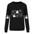 thumbnail image 4 of HAOTAGS Halloween Spooky Season Sweatshirt, Fall Crewneck Embroidered Pullover Tops Black M, 4 of 4