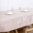 thumbnail image 3 of BalsaCircle 60" x 126" Blush Rectangular Premium Polyester Faux Burlap Tablecloth Kitchen, 3 of 8