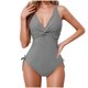 thumbnail image 1 of Traje de baño de moda para mujer, traje de baño con cuello en V y tirantes, traje de baño de nailon para mujer, 1 of 4
