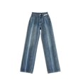 thumbnail image 1 of PEASKJP Means Jeans Athletic Fit High Waisted Flare Jeans Ripped Denim Pants, Navy XL, 1 of 5