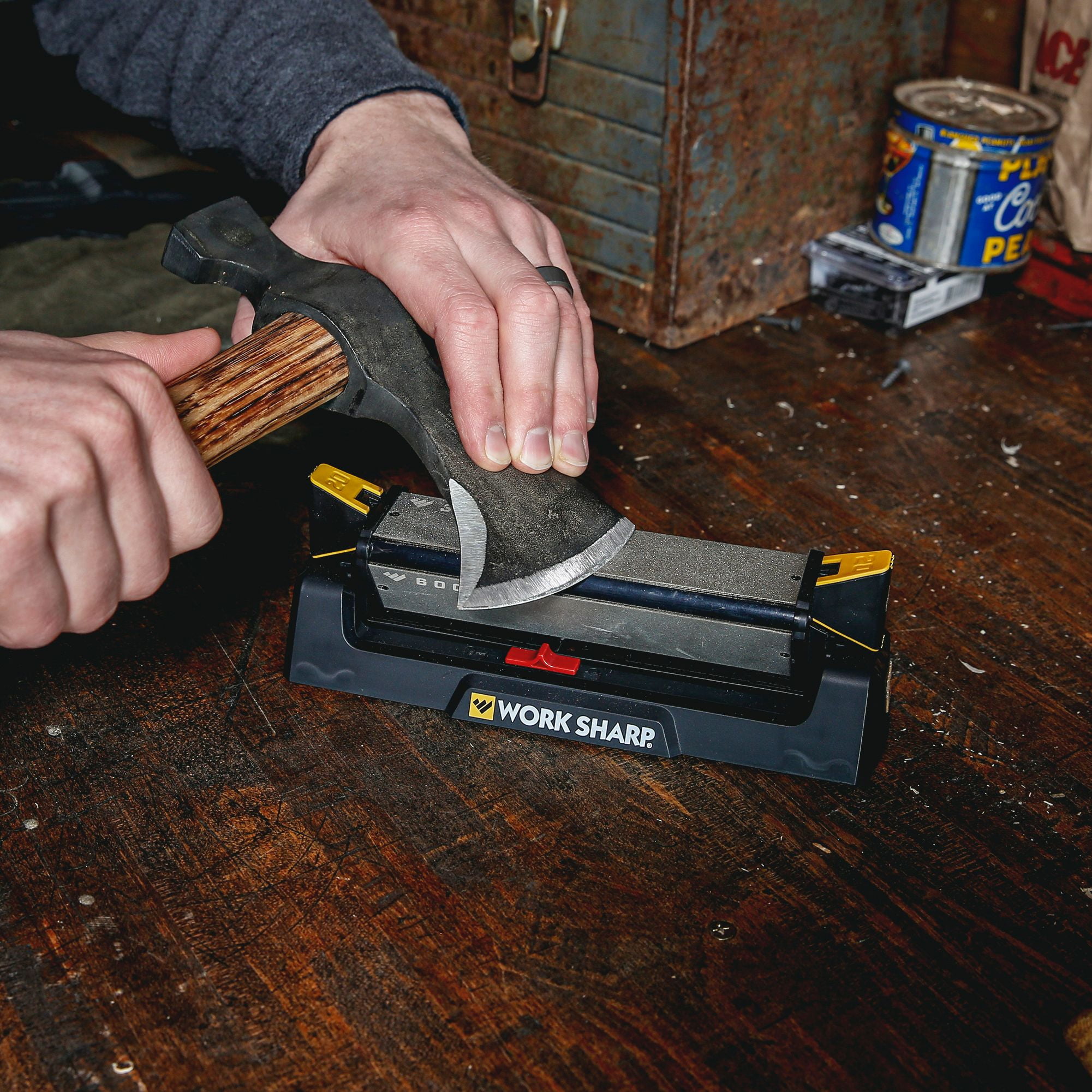 Work Sharp Benchstone Knife Sharpener, 3 sided for faster manual pocket or hunting knife sharpening