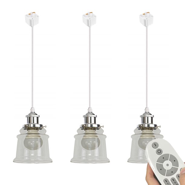 FSLiving Remote Control Pendant Light JType Track Ceiling Light w