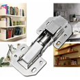 thumbnail image 5 of Invisible Hinge Furniture Door Corner Hinges with Hydraulic Damper Overlay Cabinet Hinges Folding Kitchen Hinges for Overlay Furniture Door (6 Pieces) 3inch,, 5 of 5