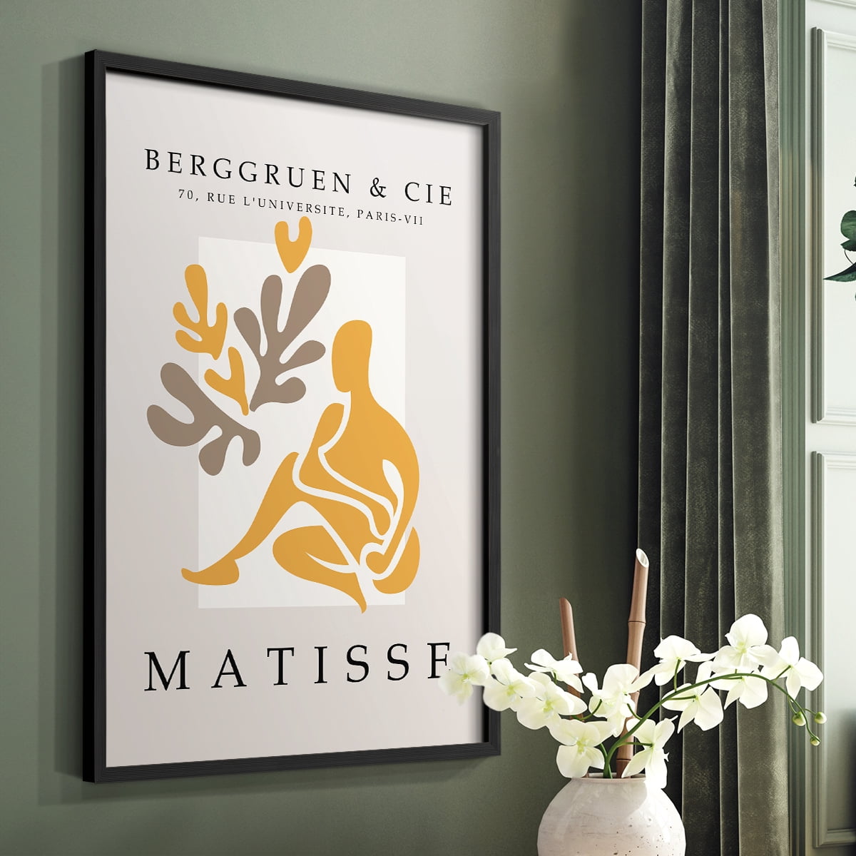 Matisse CCCXXXV in Black Solid Wood 8 x 10 Framed Print