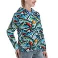 thumbnail image 6 of Daiia Colorful Fishing Baits Pattern Women's Fashion Hoodies & Sweatshirts with Kangaroo Pocket Hooded Sweatshirt with Eye-catching Drawstrings-Large, 6 of 7