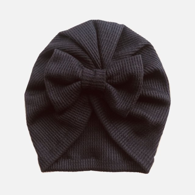 Gorro de lana con lazo de punto tipo gofre para bebé, gorro estilo indio, para otoño e invierno