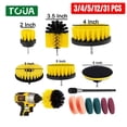 thumbnail image 2 of Kit de cepillo de taladro eléctrico, limpiador multiusos, herramientas de limpieza de neumáticos automáticos para azulejos, baño, cocina, cepillos redondos de plástico para fregar Tan Jianjun  unisex, 2 of 2