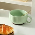 thumbnail image 3 of Opvise Microwave and Oven Safe Ceramic Milk Cup with Ergonomic Handle, High-Temperature Resistant, Dishwasher Friendly, Durable Modern Design for Home Kitchen Restaurant Use, 3 of 8