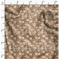 thumbnail image 2 of Soimoi Florals Printed, Cotton Satin Spandex, Sewing Fabric by The Yard 54 Inch Wide, Decorative Fabric for Dresses and Home Accents, Brown, 2 of 6