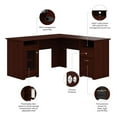 thumbnail image 4 of Scranton & Co 60" Transitional Engineered Wood L-Computer Desk in Harvest Cherry, 4 of 6