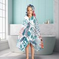 thumbnail image 6 of Pioneer Flower Floral Print Pattern Hooded Bath Towel，50"x30" for Ages 3 To 12 Kids, Quick Dry Lightweight Soft Microfiber Hood Beach Towel Cover Up for Kids, 6 of 7
