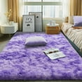 thumbnail image 5 of ZENELESS Fluffy Area Rugs for Living Room,4x6 Shag Rectangular Carpets for Bedroom Tie-Dye Purple, 5 of 8
