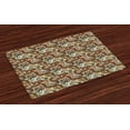 thumbnail image 1 of Ambesonne Paisley Place Mats Set of 4, Blooms Ethnic, Standard Size, Multicolor, 1 of 4