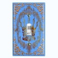 thumbnail image 1 of Metal Light Switch Plate Cover Elegant Blue Crown Frame FRA018, 1 of 14