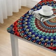 thumbnail image 4 of HAOXIT Square Fitted Tablecloth with Elastic Square Outdoor Tablecloth Square Elastic Tablecloth for Square Tables Waterproof Wipeable Tablecloth for Picnic,Camping,Dinner 52*52, 4 of 7