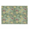 thumbnail image 1 of Floral Cutting Board, Oval Cornered Geometric Squares of Many Sizes Varied Flowery Patterns Lines Swirls, Decorative Tempered Glass Cutting and Serving Board, Small Size, Multicolor, by Ambesonne, 1 of 1