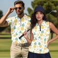 thumbnail image 2 of KUIFORTI Matching Golf Shirts for Couple Tropical Pineapple Quarter Zip Women's Matching Hawaiian Golf Shirt for Couple Moisture Wicking 4-Way Stretch Suitable for Golf Enthusiasts, 2 of 6
