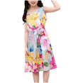 thumbnail image 2 of LOVZFMLL Robe de Princesse Imprimée pour Enfants et Filles de 4 à 14 Ans, Manches Longues, Col Rond, 2 of 3