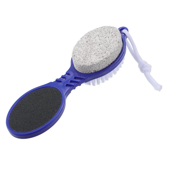 Unique Bargains Multi Purpose 4 in 1 Foot File with Foot Scrubber Removes Dead Skin Pedicure 1 Pc Blue